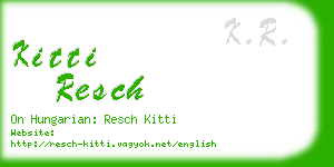 kitti resch business card